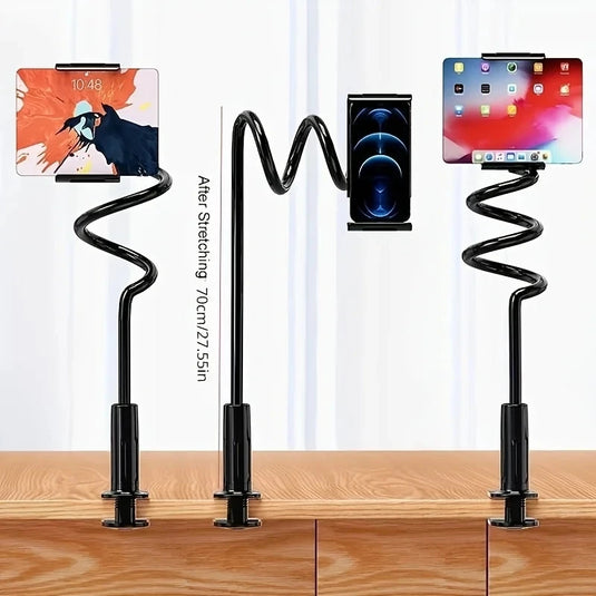 Lazy Bedside Desktop Live Foldable 70cm Mobile Phone Tablet Clip Stand Headrest Holder for IPad Samsung Tabs Xiaomi ASUS