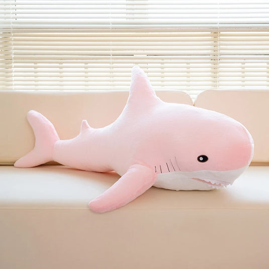 140CM Big Soft Simulation Cute Shark Plush Toys Kawaii Stuffed Kids Children Boys Girls Lovely Animal Pillow for Birthday Gifts
