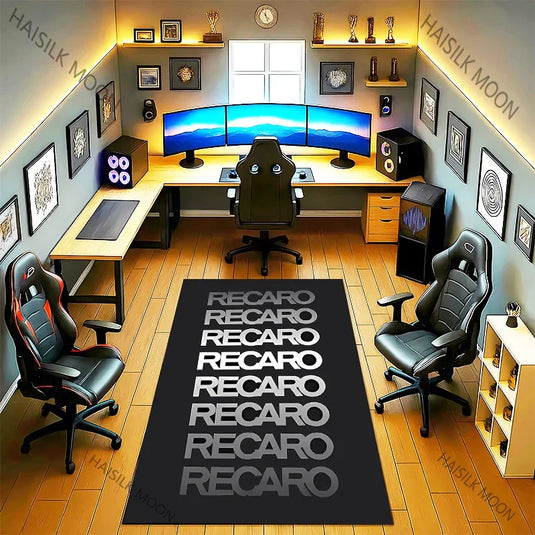 Multiple Sizes R-Recaro Logo Printed Carpet Living Room Bedroom Office Large Rug Coffee Table Balcony Mat Birthday Thanksgiving