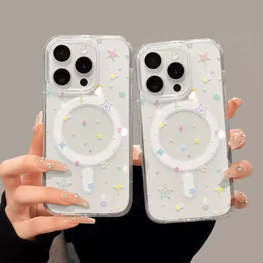 Colorful Pentagram MagSafe Phone Case – iPhone 16 15 14 13 12 11