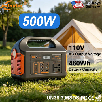 500W 460Wh Portable Solar Power Station Emergency Power LED Display Outdoor Power Supply LifePO4 Battery Power Bank for Camping Fishing