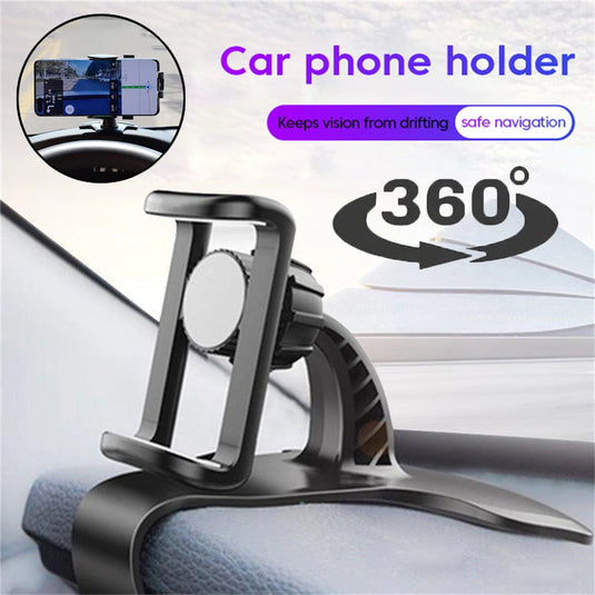 360° Rotatable Car Phone Holder – Universal Dashboard Grip Mount & Mobile Bracket