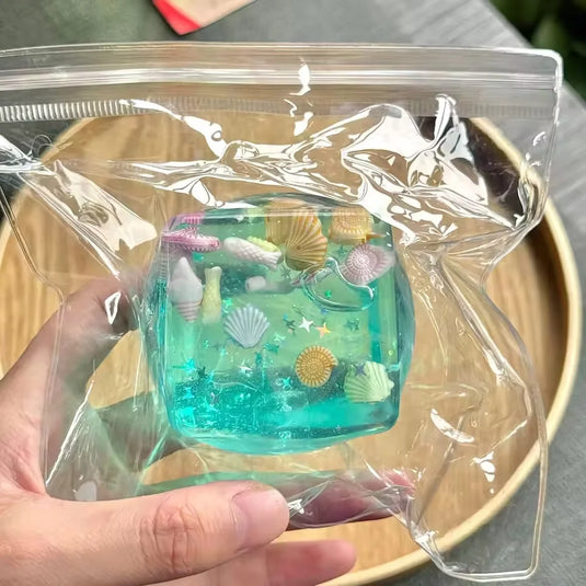 Taba Squishy Stress Ball Cube – Ocean Sensory Fidget Toy for Adults & Kids | Slow Rise