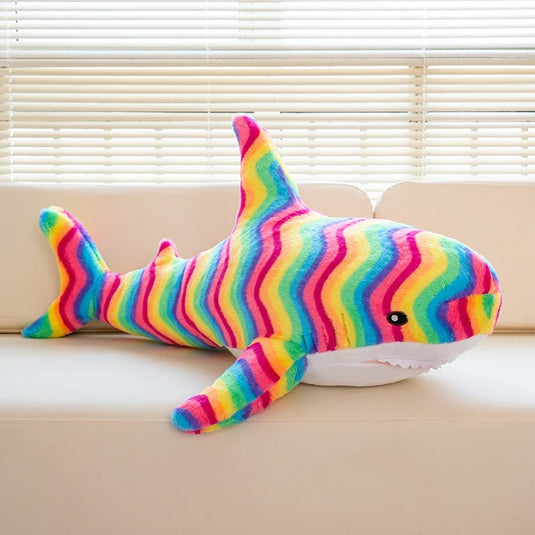 140CM Big Soft Simulation Cute Shark Plush Toys Kawaii Stuffed Kids Children Boys Girls Lovely Animal Pillow for Birthday Gifts