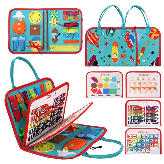Busy Board Montessori Toys for Toddler Boy Birthday Gifts, Busy Book Sensory Toys for Toddlers Learning Educational