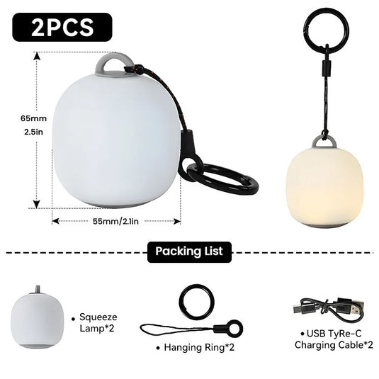 Portable Rechargeable LED Camping Lantern – Mini Egg-Shaped Silicone Light