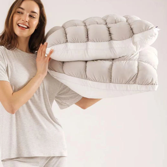 Soft Puff Cooling Bread Pillow High Resilience Polyester Fiber Neck Support Side Sleeper