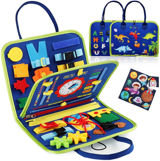 Montessori Toddler Busy Board – Autism Sensory & Life Skills Educational Activity Toy for Kids