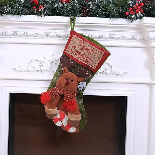 Large Christmas Stockings | Santa, Snowman & Reindeer Designs