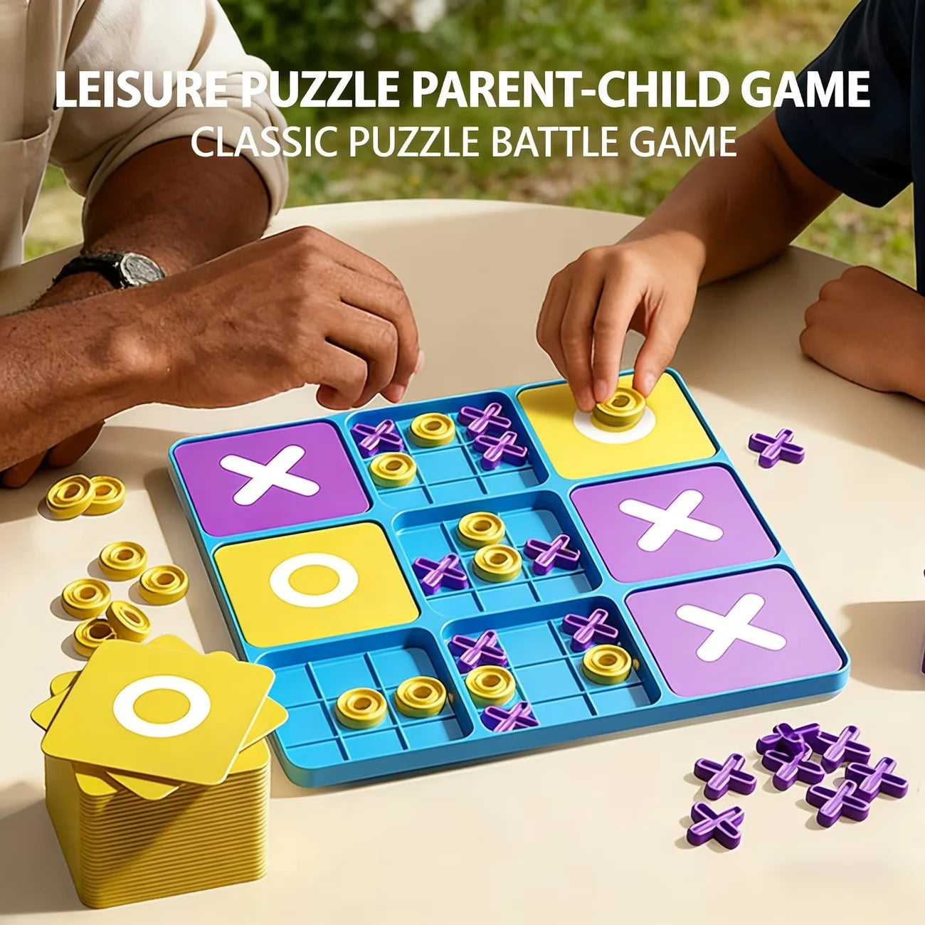 Strategic Upgraded Tic-Tac-Toe Game for Parties - Xs Vs O' Board Game for Boys, Girls, And Families
