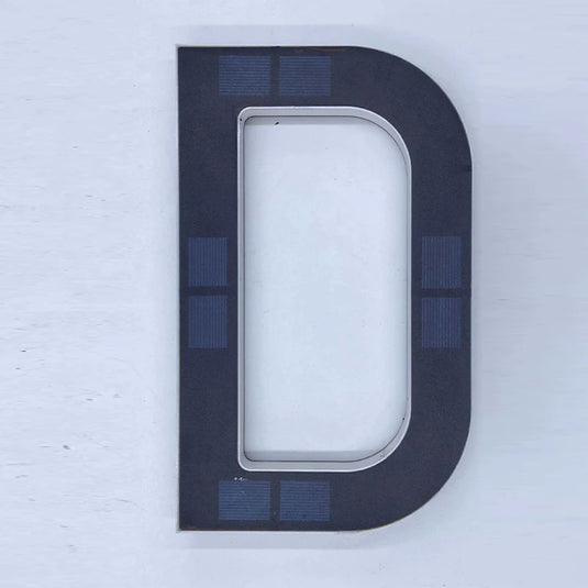 LED Solar House Number Light Waterproof Address Sign Modern Light Sensor Door Plate for Outdoor Home Yard Wall Decoration Use
