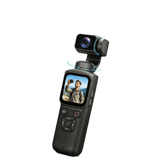 4K Action Camera 330° Face Tracking Gimbal Stabilizer 75MP Pixels WiFi Function Pocket Gimbal Camera for Vlog