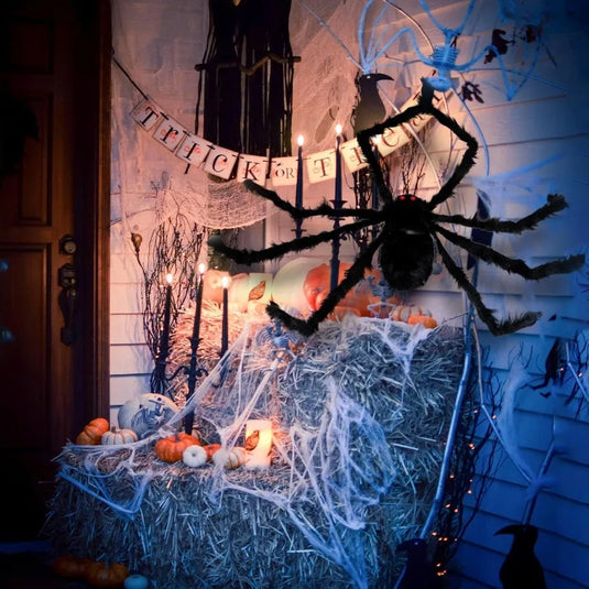 Giant Halloween Spider Decoration – Indoor & Outdoor Yard, Porch & Haunted House Decor
