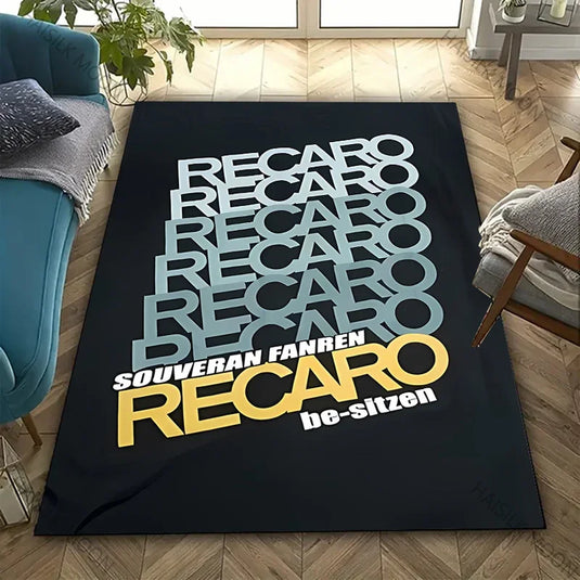Multiple Sizes R-Recaro Logo Printed Carpet Living Room Bedroom Office Large Rug Coffee Table Balcony Mat Birthday Thanksgiving