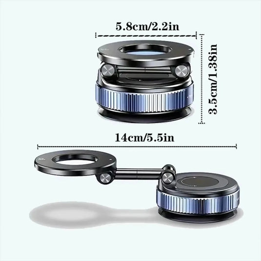 Round Folding Magnetic Car Holder 360 Degree Rotatable Mobile Phone Bracket Mount Strong Magnet Support For iPhone Samsung Stand