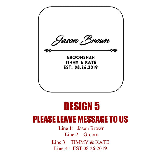 Personalized Wooden Cufflinks for Groomsmen | Custom Engraved Wedding Gift for Best Man, Dad & Groom