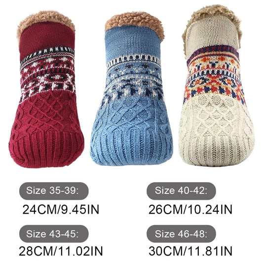 Thick Thermal Non-Slip Socks for Men/Women - Warm Winter Ski Soccer Indoor Slippers Christmas Gift