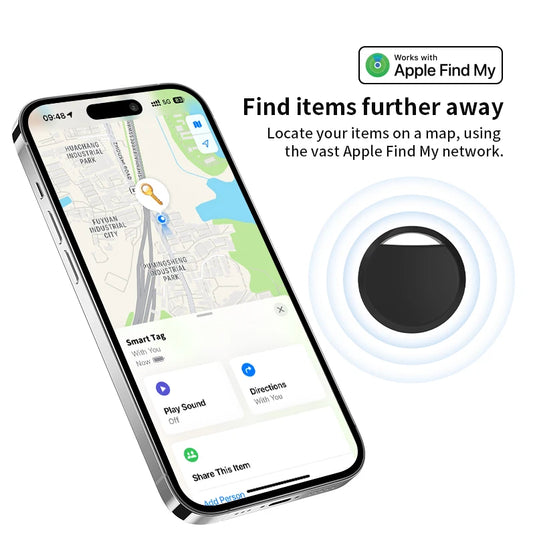1/4 Pack Smart Tag for Apple Find My – Bluetooth Item Tracker with Left Behind Alert & Loud Beep for Keys Wallet Luggage Finder