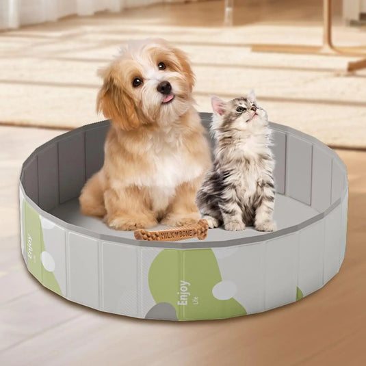 Foldable Dog Pool | PVC Pet Swimming Pool for Dogs & Babies