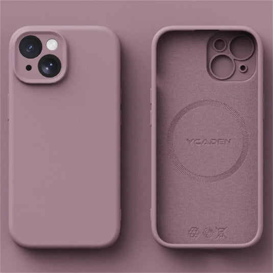 Liquid Silicone Wireless Charge Cover For iPhone 16 15 14 12 11 13 Pro Max 16 Plus Case Original Magnetic Magsafe Phone Case