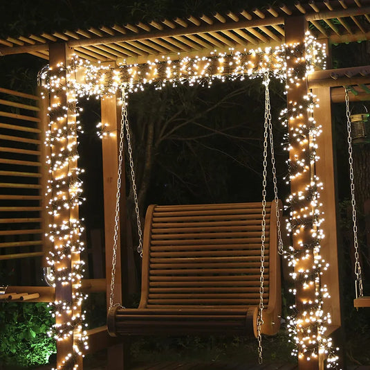 10M/20M/30M Christmas Garland String Lights Outdoor 8 Modes Waterproof Fairy Lights for Garden Party Wedding New Year Decor