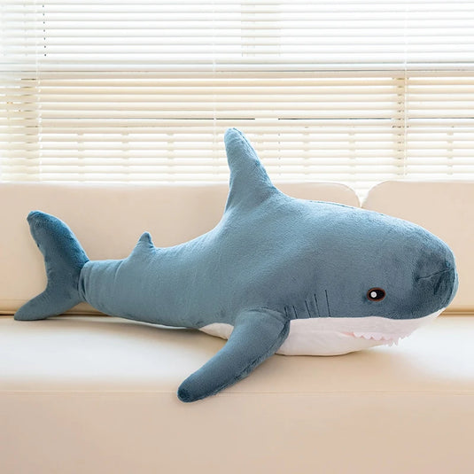 140CM Big Soft Simulation Cute Shark Plush Toys Kawaii Stuffed Kids Children Boys Girls Lovely Animal Pillow for Birthday Gifts