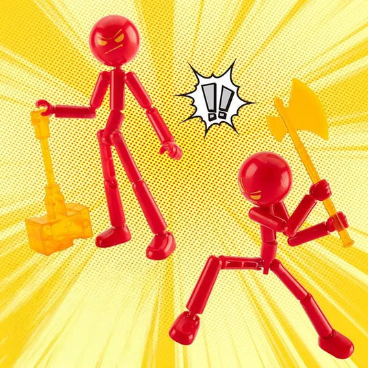 1 Set Novelty Action Figure Stickman Assembled Robot Movable Multi-jointed Stickman Toy 3d Printing Mannequin