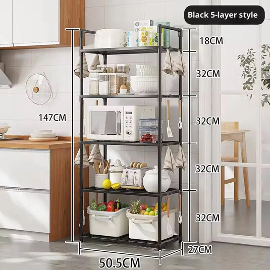 Storage Shelves Rack, 5-Tier Utility Shelving Unit for Kitchen, Pantry, Bathroom, Laundry