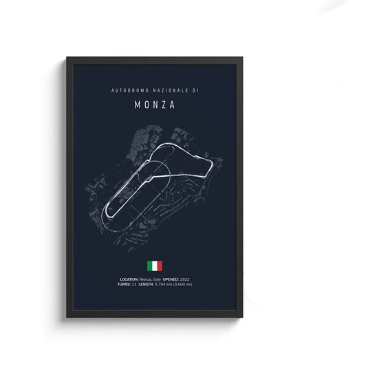 F1 Imola Circuit Canvas Wall Art, Formula 1 Motorsport Track Poster, Nordic Racing Canvas