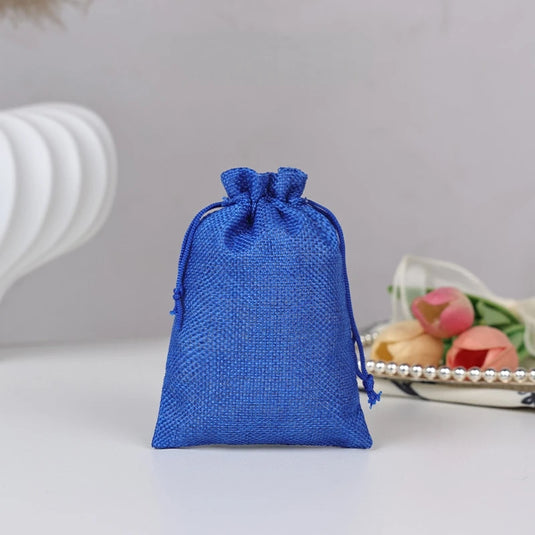 10pcs Natural Burlap Drawstring Bags Gift Packaging Bags Candy Snack Bag for Holiday Wedding Party Birthday Jewelry Pouches