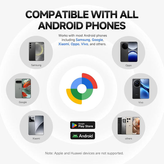 Smart Bluetooth Tracker Tags for Google Find Hub | Android Item Locator for Keys