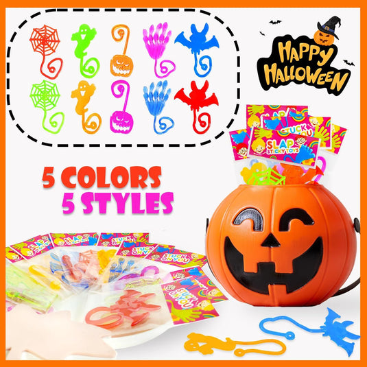10Pcs Spider Web Elastic Sticky Stretchable Climbing Hand Novelty Toys for Kids Halloween Birthday Party Decorations Gifts