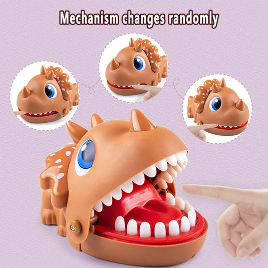 Biting Finger Dinosaur Prank Toy – Triceratops Crocodile Shark Parent-Child Game for Kids