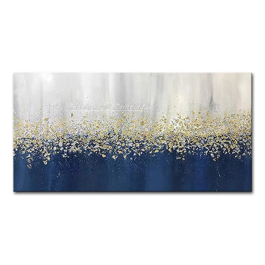 Large Hand-Painted Palette Knife Tree Oil Painting on Canvas, Modern Abstract Landscape Wall Art