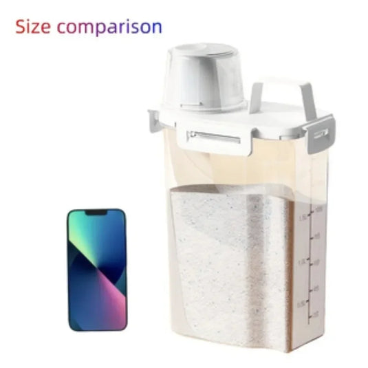 2.5L Airtight Food Storage Container, Moisture-Proof Grain, Rice, Flour & Nut Storage Box