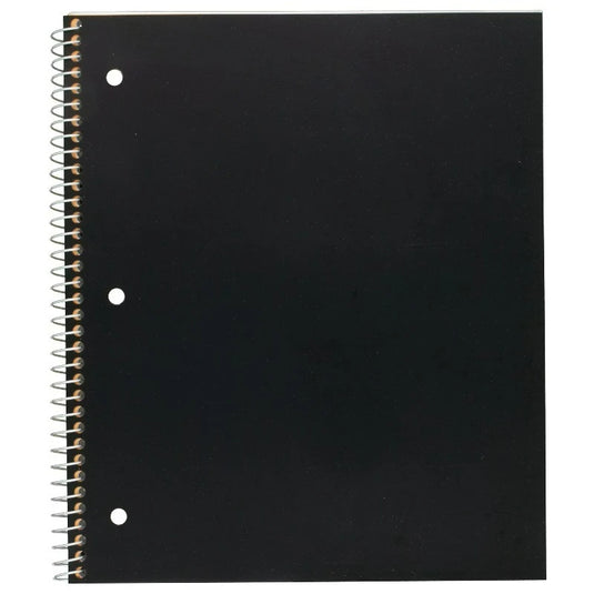 Spiral Notebook Plus Study App 1 Subject College Ruled 8 12 x 11 Black