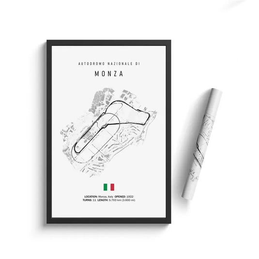 F1 Imola Circuit Canvas Wall Art, Formula 1 Motorsport Track Poster, Nordic Racing Canvas