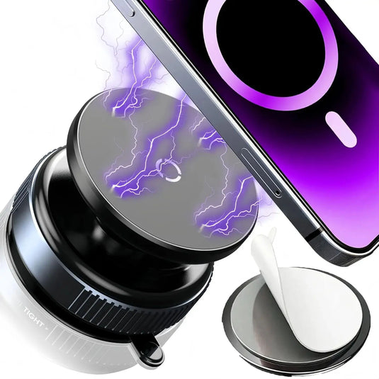 360° Foldable Magnetic Phone Holder – Suction Mount for Car Dashboard, Desk & Gym