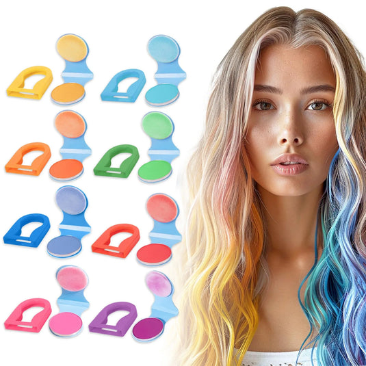 Temporary Hair Color Spray – 6 Color Disposable Hair Chalk Powder for Pastel Salon Styling