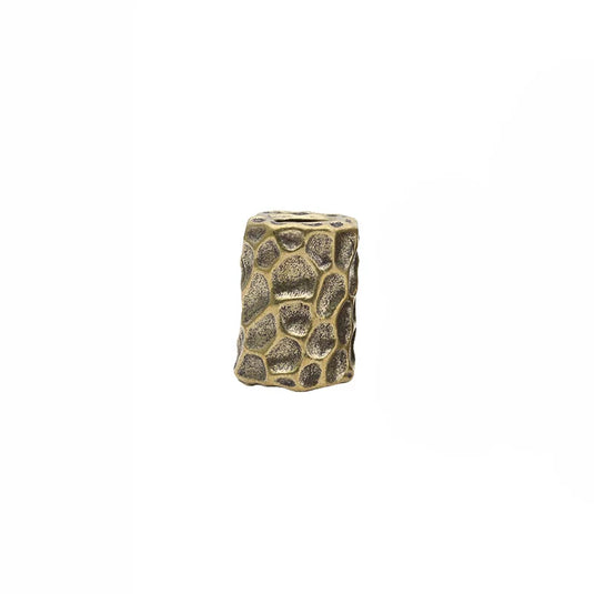 3 Styles Brass Hammer Texture Pattern Cylinder EDC Knife Beads Paracord Lanyard Pendants DIY Outdoor Umbrella Rope Accessories ﻿