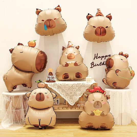 Capybara Decoration Birthday Party Pavors for Girls Capybara Tableware Set Cup Plate Balloons Gift Bags Happy Banner Supplies