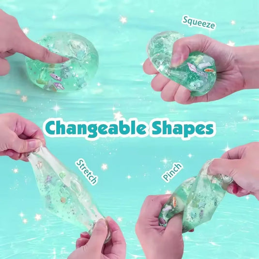 Taba Squishy Stress Ball Cube – Ocean Sensory Fidget Toy for Adults & Kids | Slow Rise