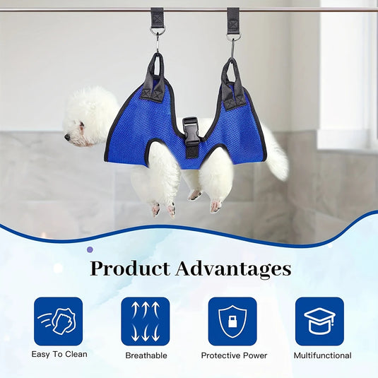 Dog Grooming Hammock for Cats & Dogs – Pet Nail Trimming Restraint Sling