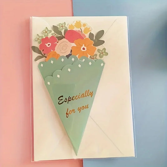 Floral Greeting Cards Perfect for Birthdays Christmas Thanks Giving Day Mothers‘s Day Great Card Gift to Family Friends Lovers