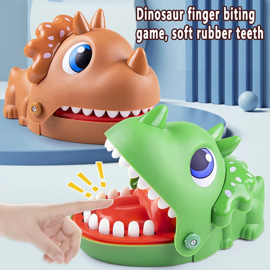 Biting Finger Dinosaur Prank Toy – Triceratops Crocodile Shark Parent-Child Game for Kids