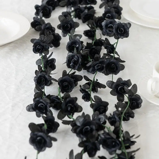 250cm Artificial Rose Garland – Colorful Fake Flower Vine for Wedding, Home & Christmas Decor