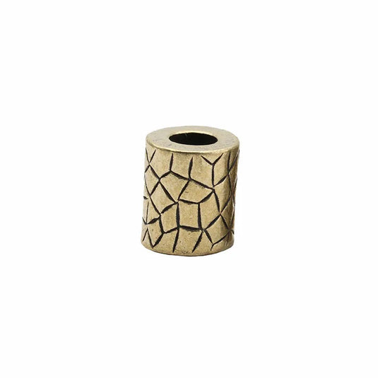 3 Styles Brass Hammer Texture Pattern Cylinder EDC Knife Beads Paracord Lanyard Pendants DIY Outdoor Umbrella Rope Accessories ﻿