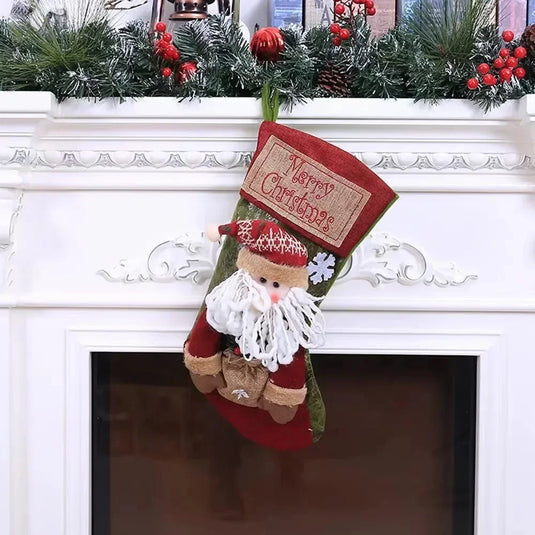 Large Christmas Stockings | Santa, Snowman & Reindeer Designs