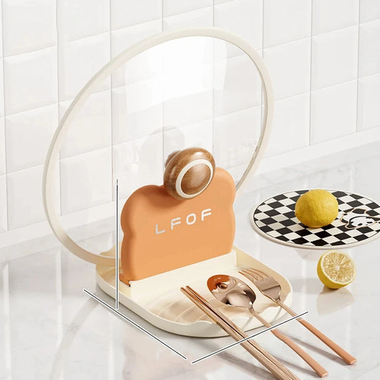Kitchen Bear Pot Lid Rack, Countertop Style Spoon And Fork Storage Rack, Household Spatula Storage Rack, Can Drain Water