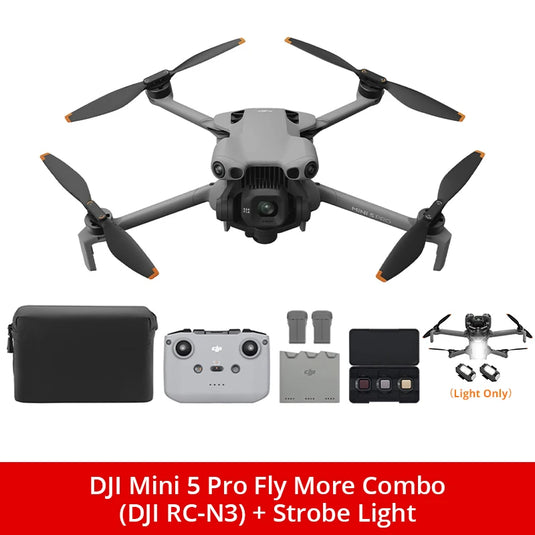 DJI Mini 5 Pro Fly More Combo DJI RC-N3 FPV Drone 4k Professional with Optional Accessories Omnidirectional Obstacle Sensing ActiveTrack 360° 225° Gimbal 20km Transmission